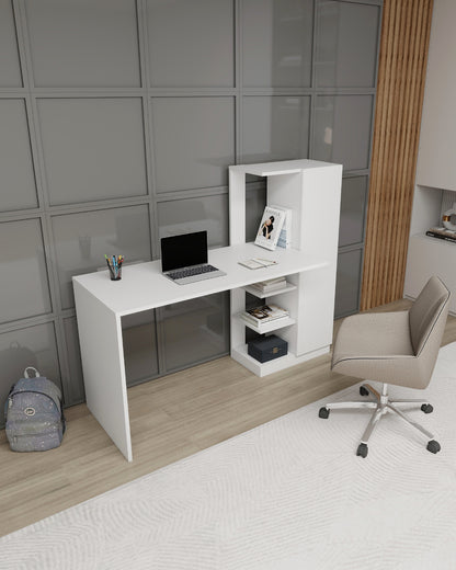 Bureau informatique Yagiz avec armoire et étagères