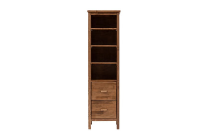 Solid Pine Wood Handmade Bookcase Bookshelf Shelving Unit with Drawers an Open Storage Shelves Dawn