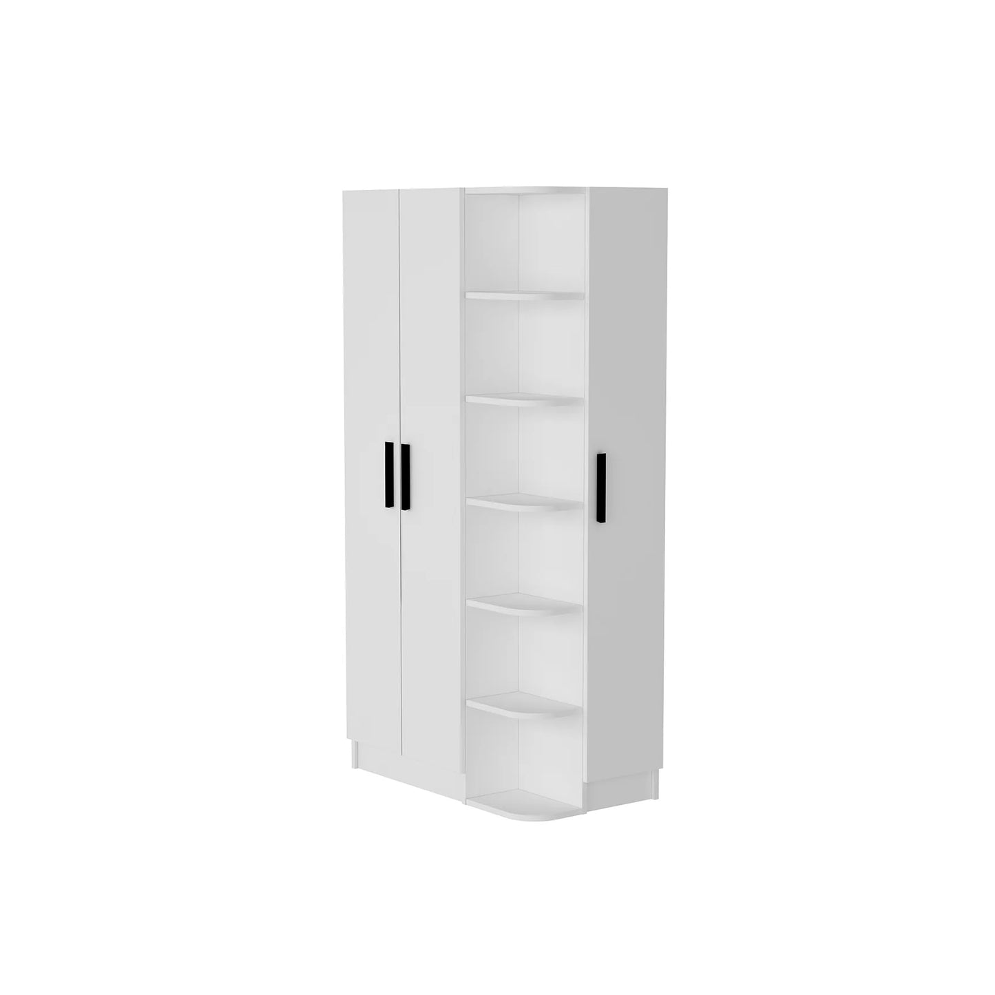 Armoire compacte Lelia avec armoires et étagères