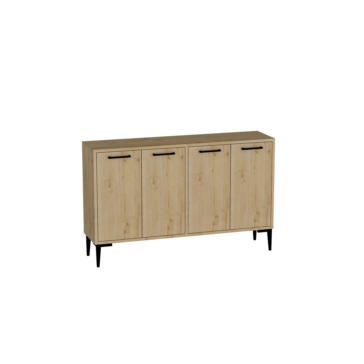 Frezya Modern Sideboard, TV Stand & Beverage Cabinet with 4 Doors