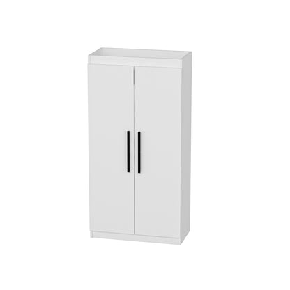 Akser Wardrobe with 2 Doors and 7 Shelves