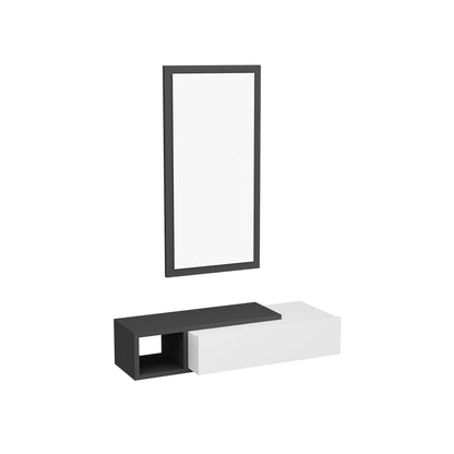 Vien Console Table Dresuar with Drawer, Mirror