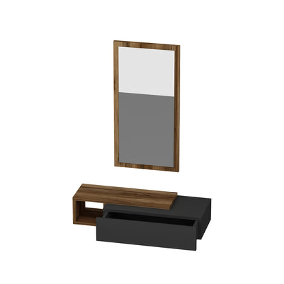 Vien Console Table Dresuar with Drawer, Mirror
