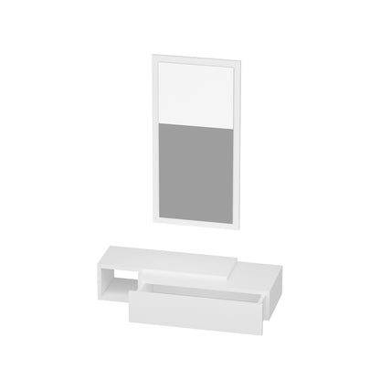 Vien Console Table Dresuar with Drawer, Mirror