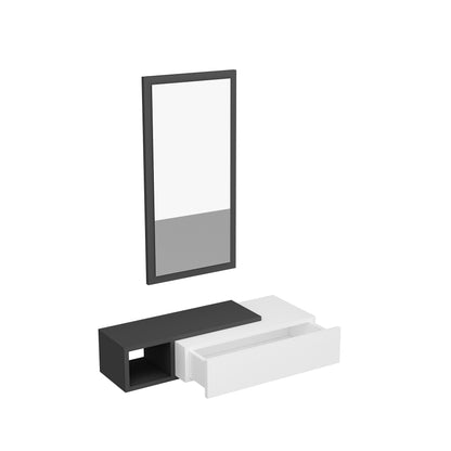 Vien Console Table Dresuar with Drawer, Mirror