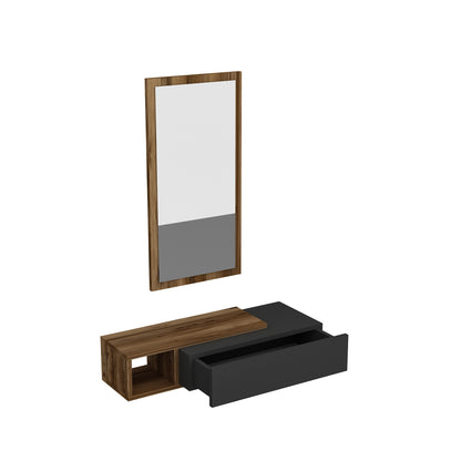 Vien Console Table Dresuar with Drawer, Mirror