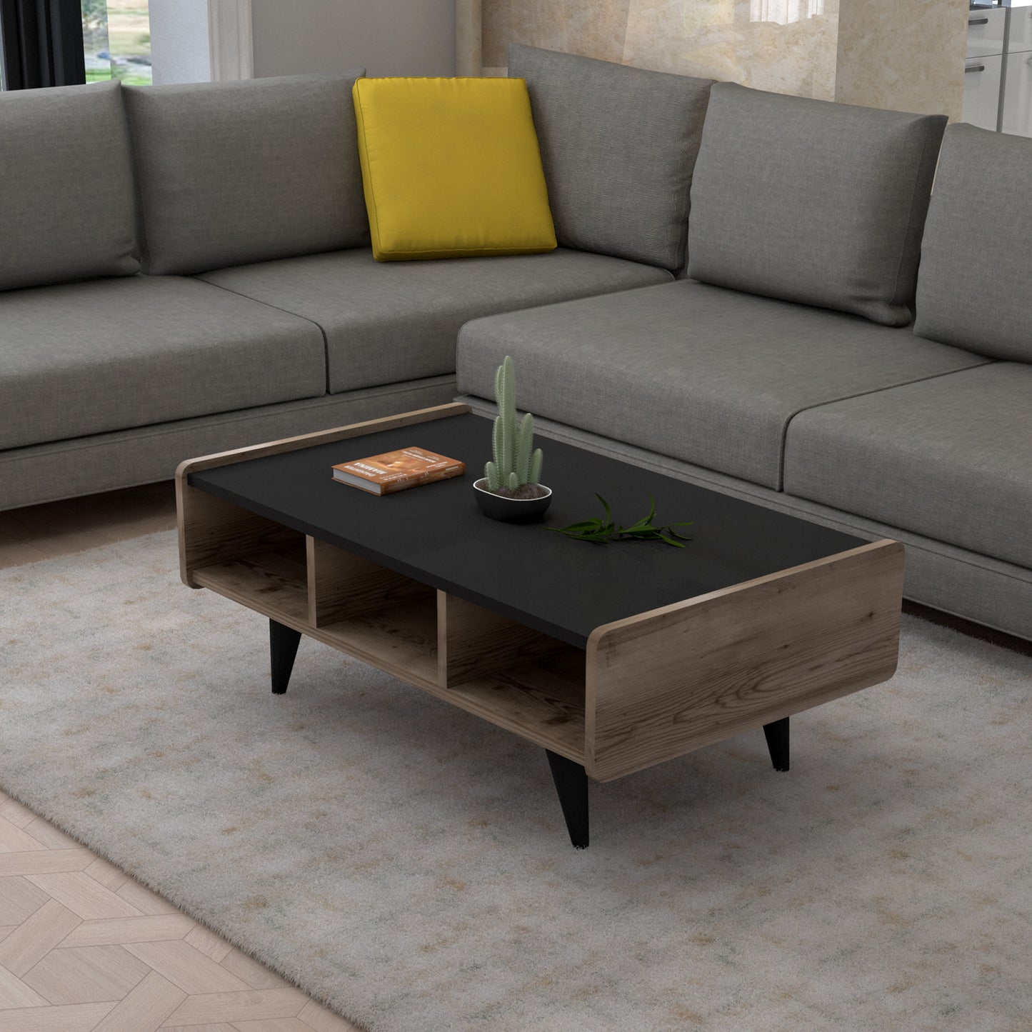 Line Coffee Table with Storage Unit
