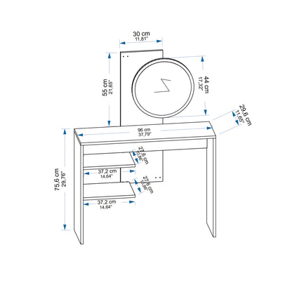 Dali Freestanding Makeup Vanity Table with Mirror