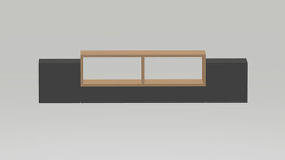 Morica Floating TV Stand with Shelves and Cabinets