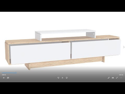 Soporte de TV y centro de entretenimiento Grasyas con gabinetes de almacenamiento para televisores de hasta 78"