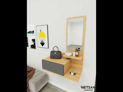 Console Table Dresuar with Drawer and Mirror Rozella