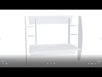 Buglem Floating Computer Desk with Shelves