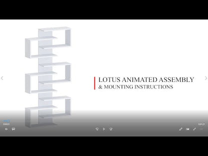 Estantería flotante Lotus con estantes geométricos