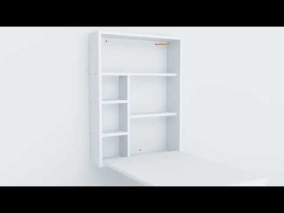 Sedir Foldable Desk with Shelves