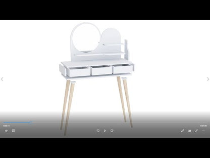 Makeup Vanity Table with Mirror Ruges