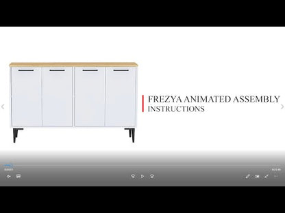 Frezya - Enfilade, Meuble TV et Bar à Boissons Modernes à 4 Portes