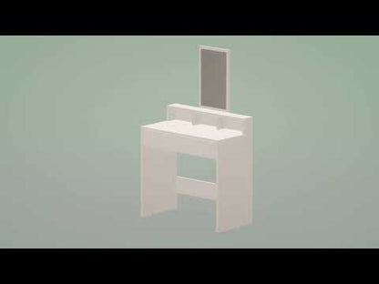 Luna Freestanding Compact Makeup Vanity Table with Mirror