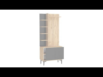 Julendor Hallway Coat Rack with Shelves