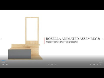 Console Table Dresuar with Drawer and Mirror Rozella