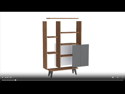 Bibliothèque avec placards et étagères Meldand