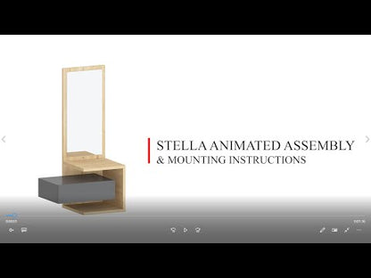 Stella Console Table Dresuar with Drawer and Mirror