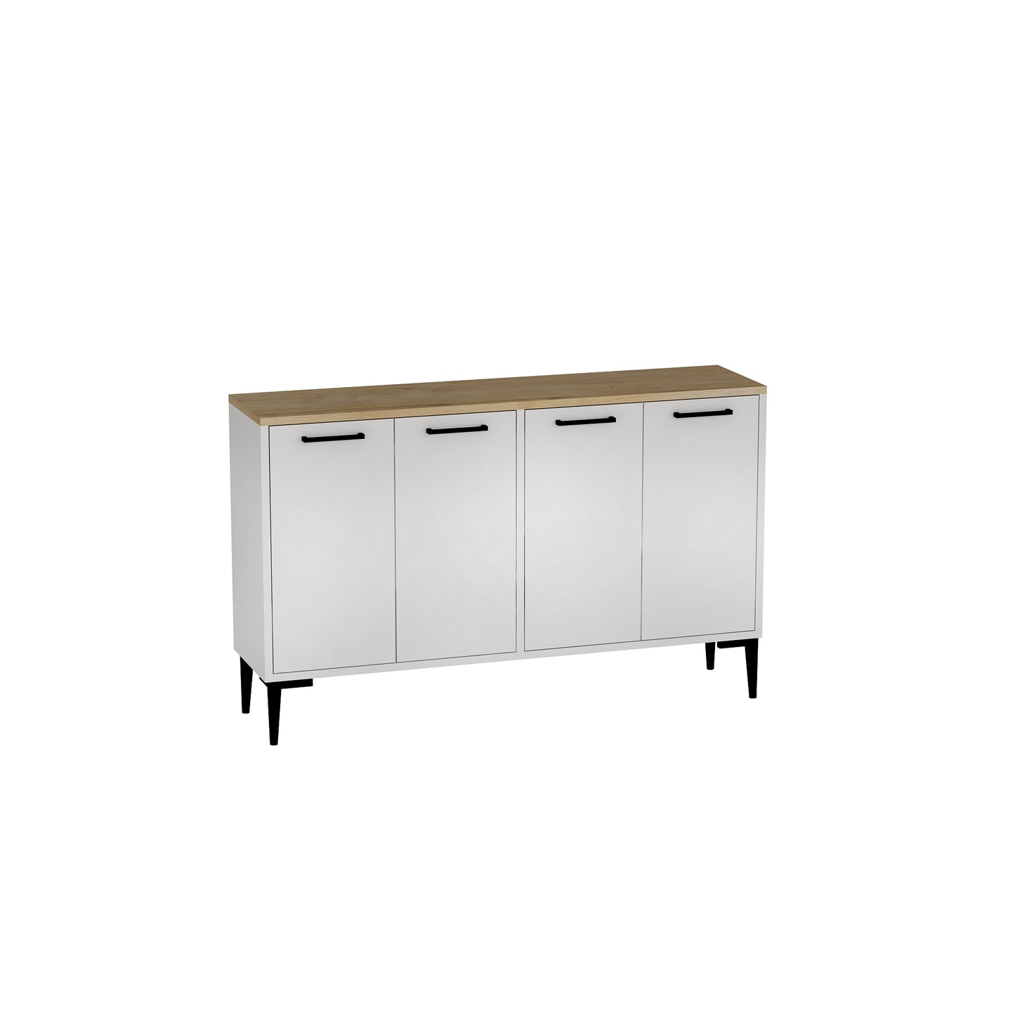Frezya Modern Sideboard, TV Stand & Beverage Cabinet with 4 Doors