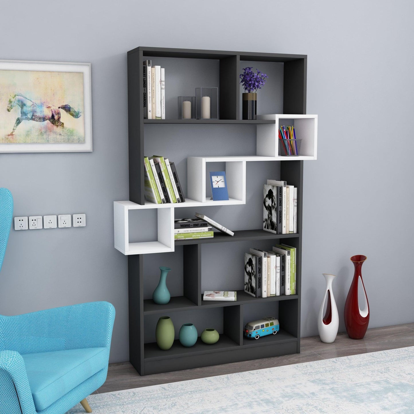  shelving unit, shelf, bookshelf, bookcase, bookcase styling, bookcase decor, bookcase design