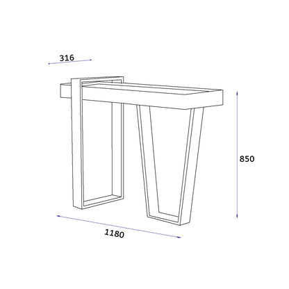 Arrow Solid Wood Dresuar Console Table