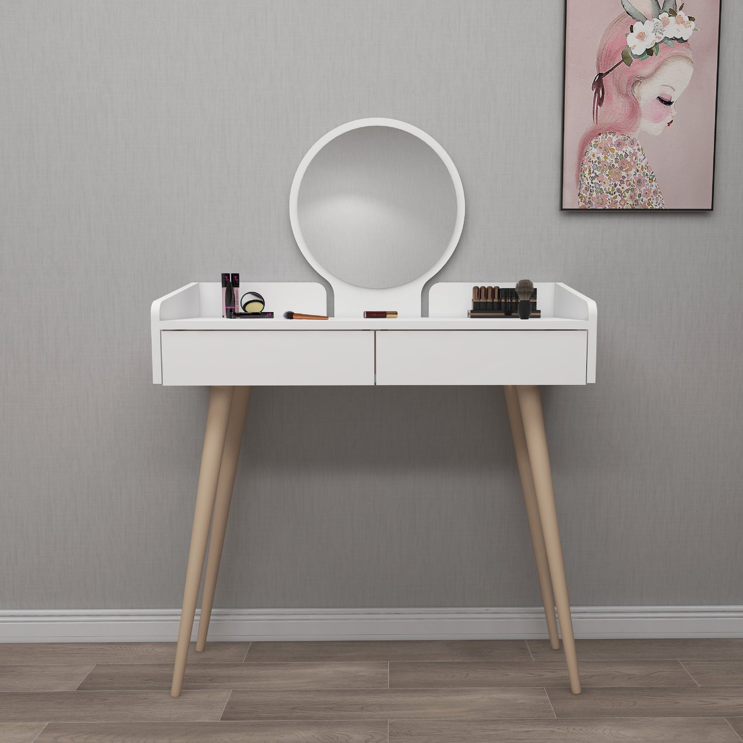 Burim Makeup Vanity Table with Mirror