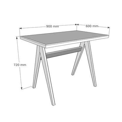 Bureau d'ordinateur en bois massif Citizen