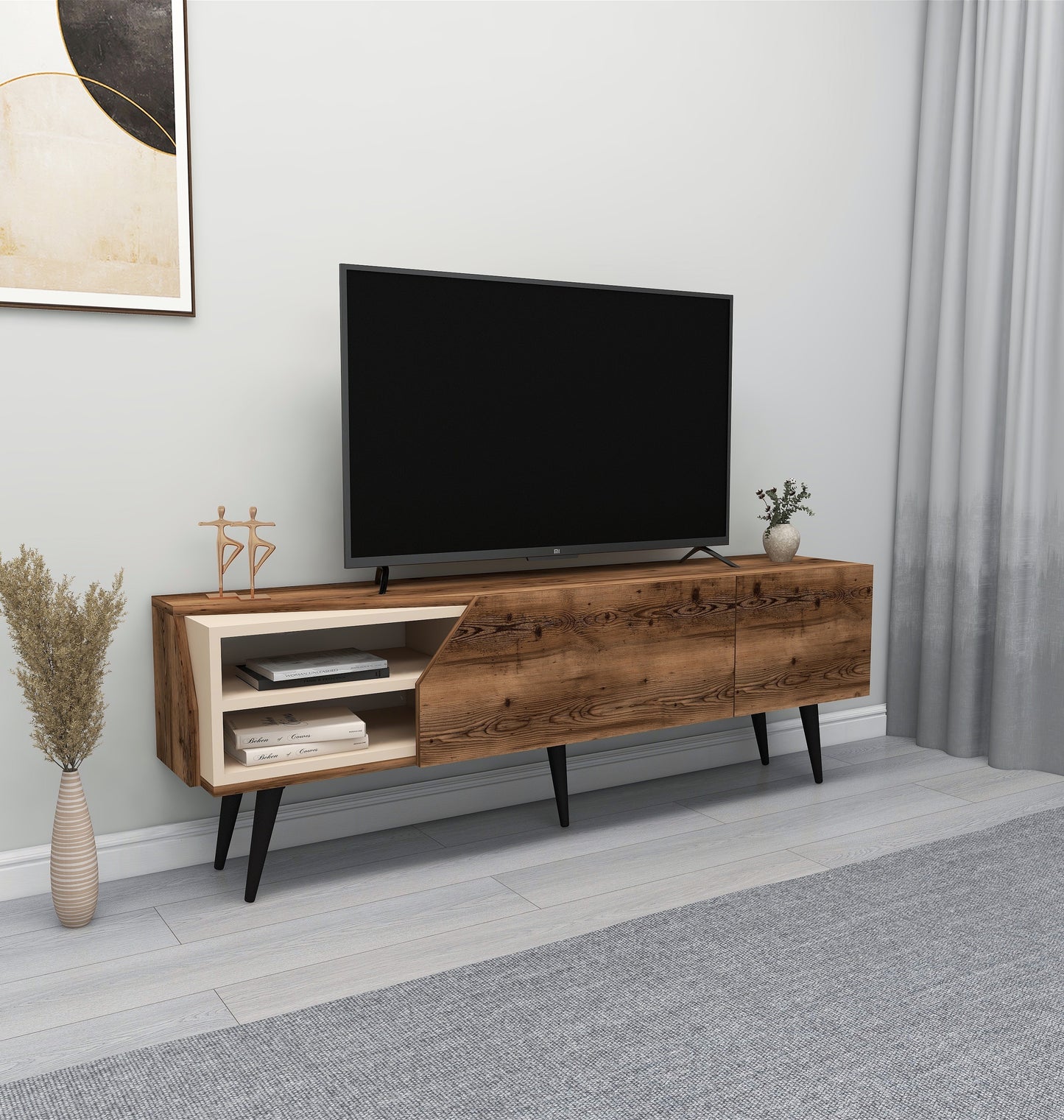TV Stand, Media Console, TV cabinet, Wooden TV Stand, Media Stand, TV Lowboard, Entertainment Center, Wood TV Unit, TV Board, TV Table, Media Center, Living Room, Furniture