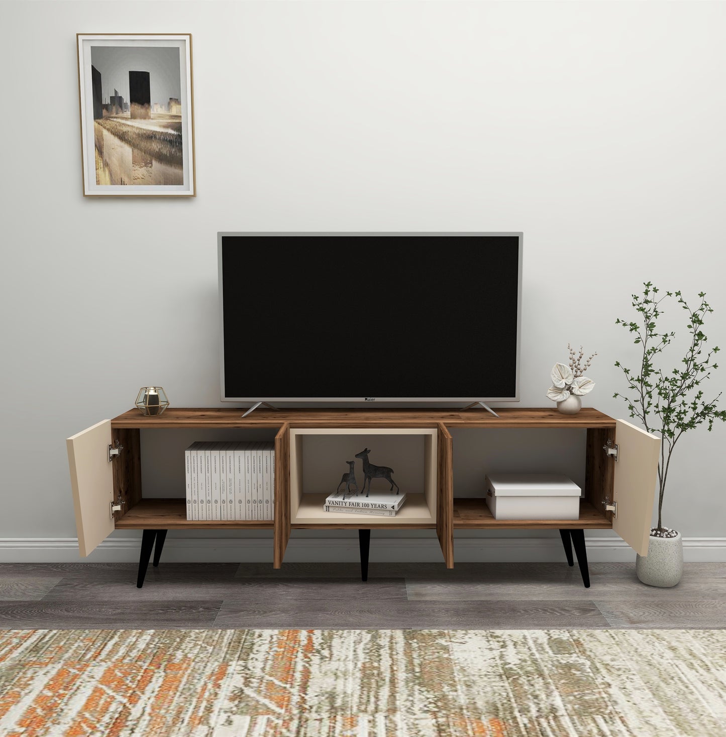 TV Stand, Media Console, TV cabinet, Wooden TV Stand, Media Stand, TV Lowboard, Entertainment Center, Wood TV Unit, TV Board, TV Table, Media Center, Living Room, Furniture