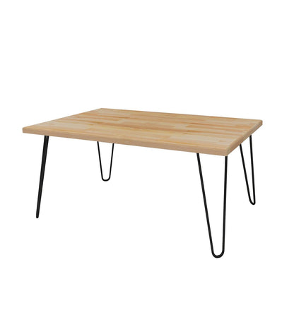 Century Solid Wood Coffee Table with Metal Legs - Destina Home