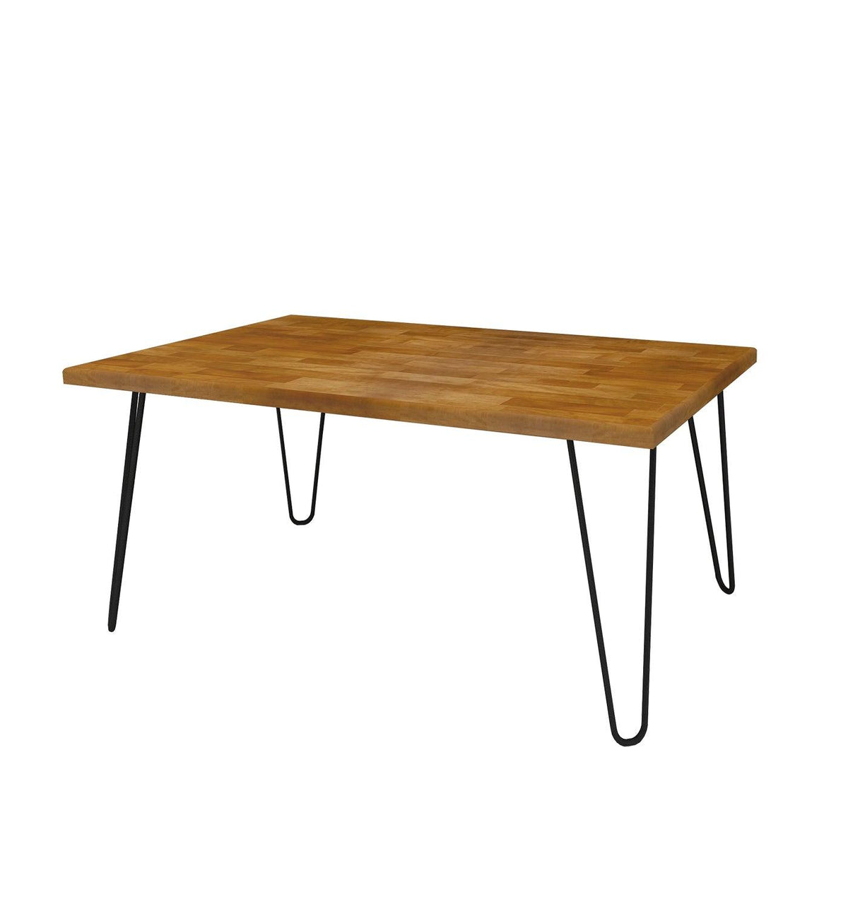 Century Solid Wood Coffee Table with Metal Legs - Destina Home