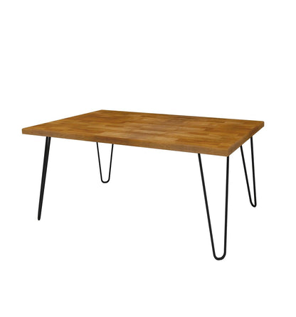 Century Solid Wood Coffee Table with Metal Legs - Destina Home