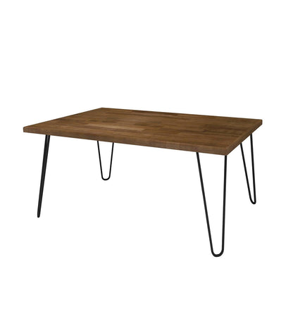 Century Solid Wood Coffee Table with Metal Legs - Destina Home