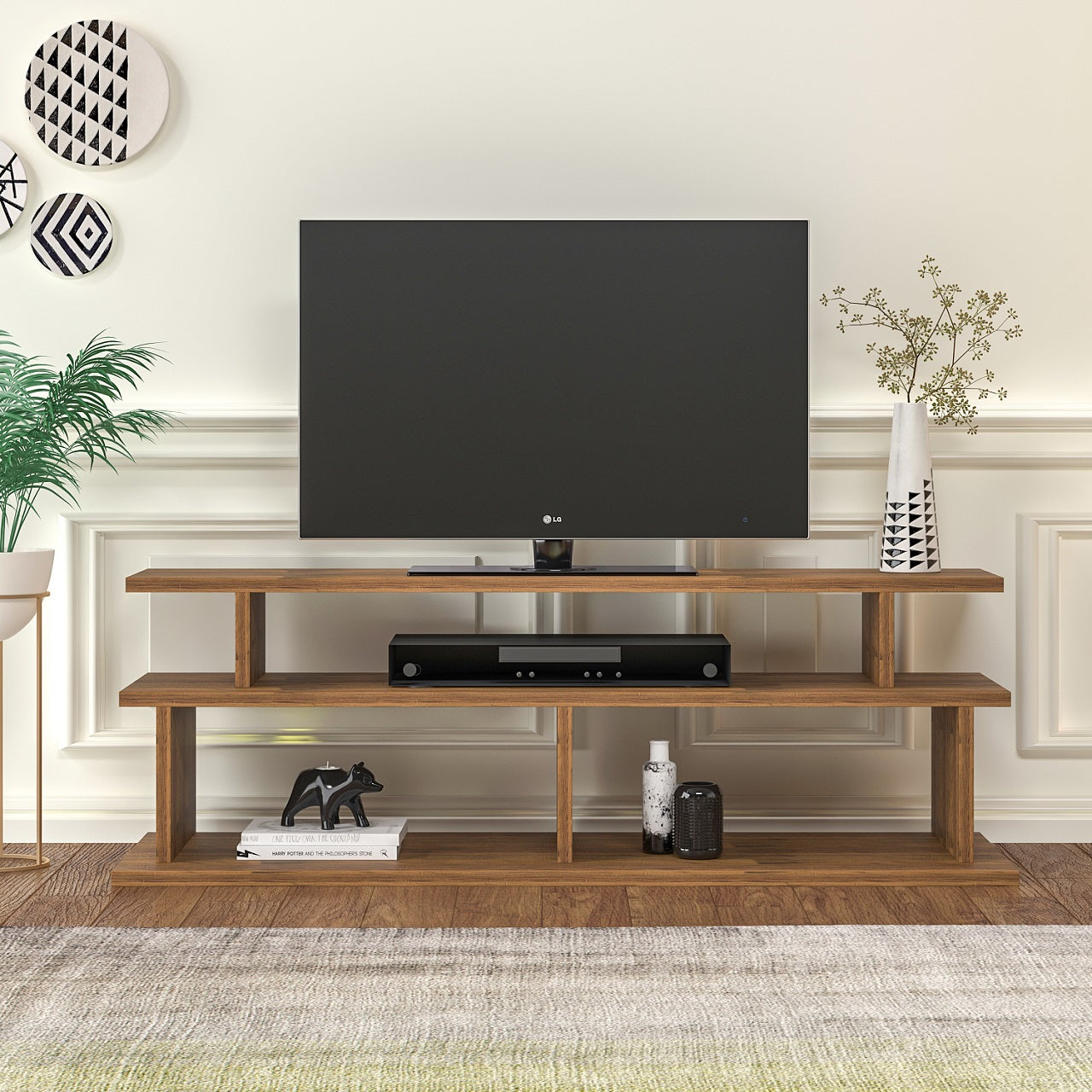 Solid Pine Wood Handmade TV Stand and Media Console for TVs up to 50" Vincent