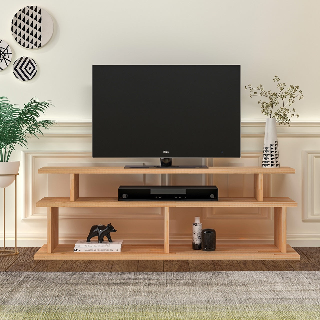 Solid Pine Wood Handmade TV Stand and Media Console for TVs up to 50" Vincent