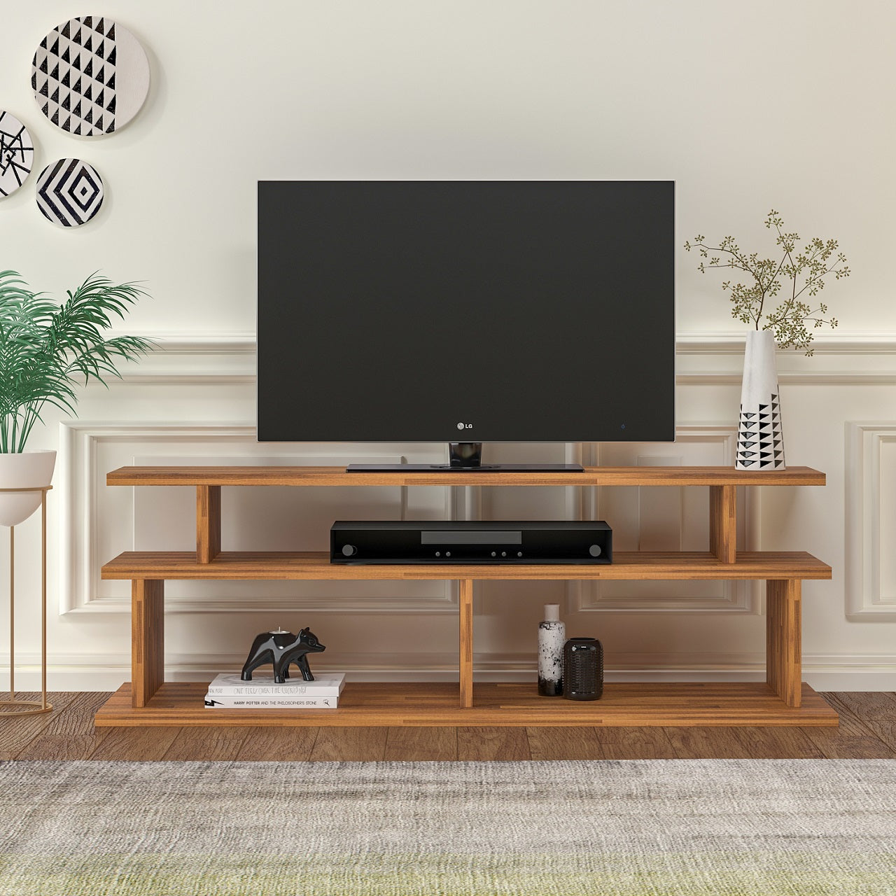 Solid Pine Wood Handmade TV Stand and Media Console for TVs up to 50" Vincent