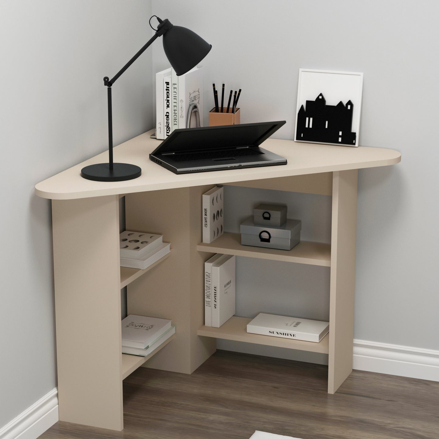 Computer Desk with Shelves Gredos