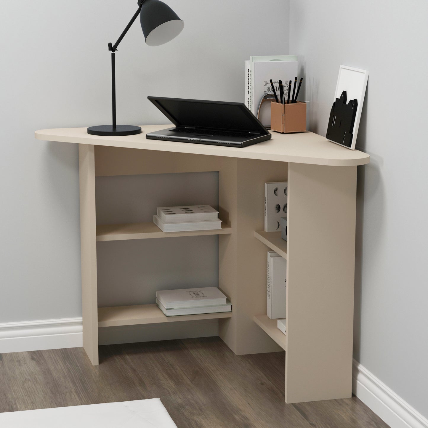 Computer Desk with Shelves Gredos