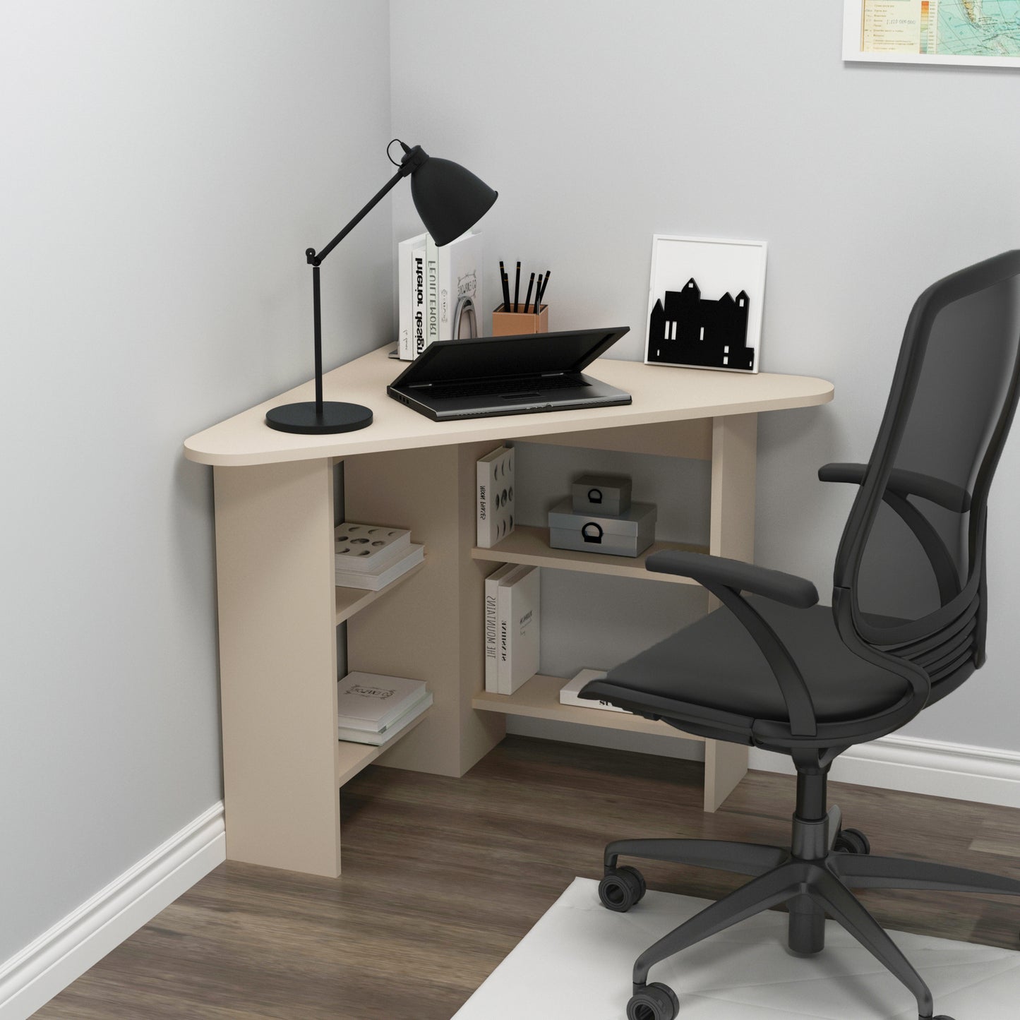 Computer Desk with Shelves Gredos