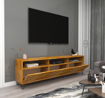 Oliver Pine Wood Metal Handmade TV Stand and Media Console for TVs up to 77"