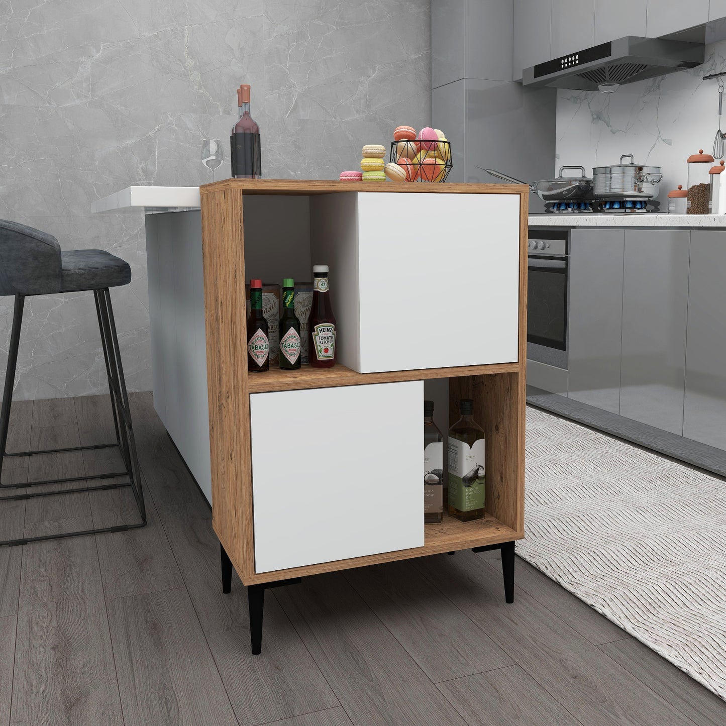 Jeremy Kitchen Cabinet with Shelves