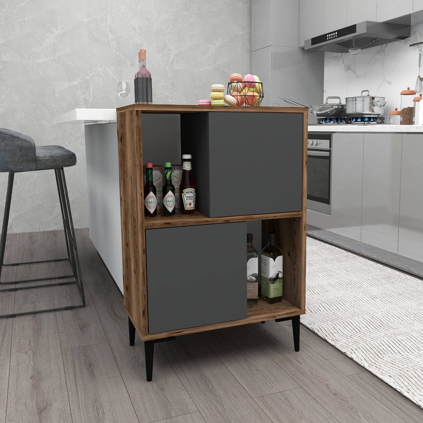 Jeremy Kitchen Cabinet with Shelves