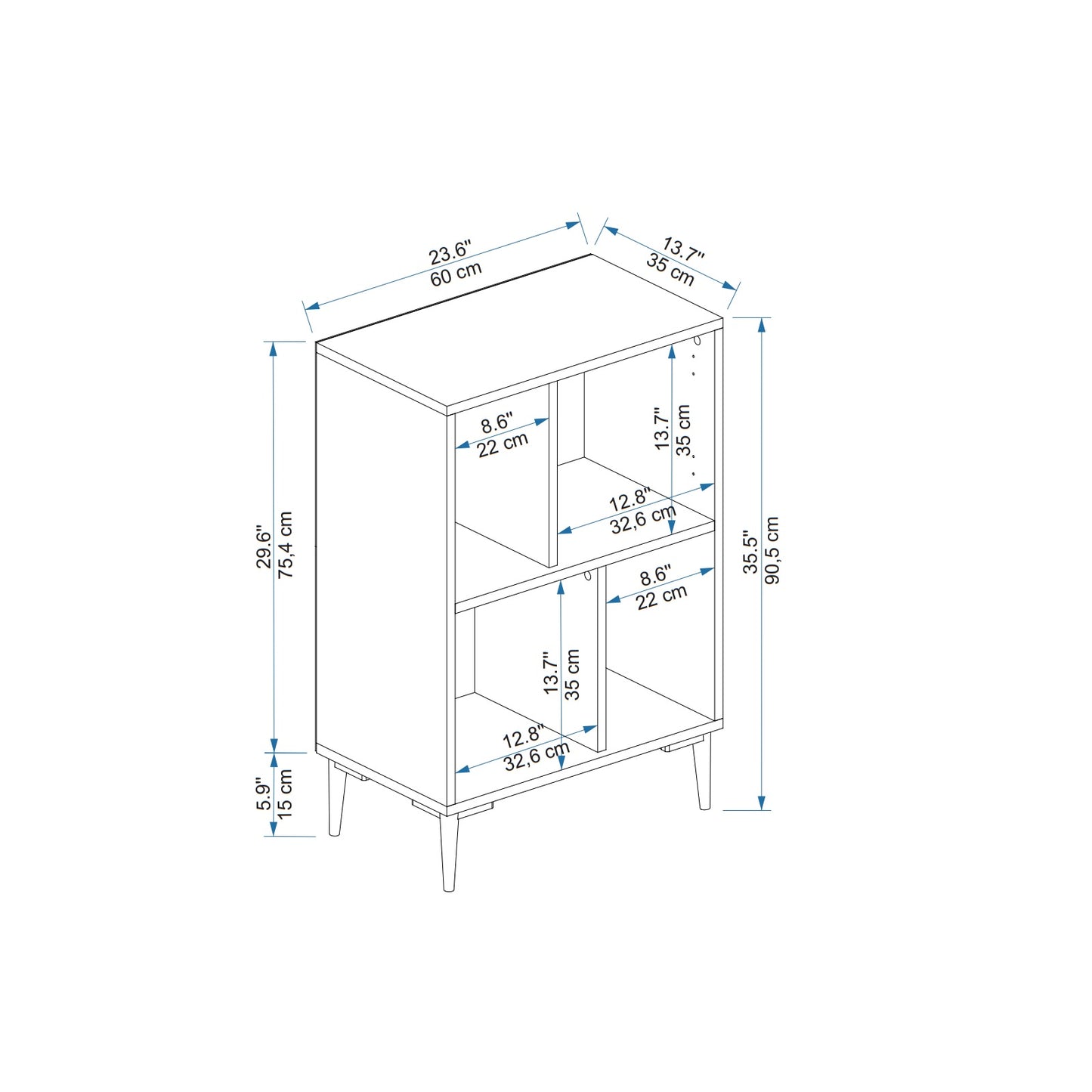 Jeremy Kitchen Cabinet with Shelves