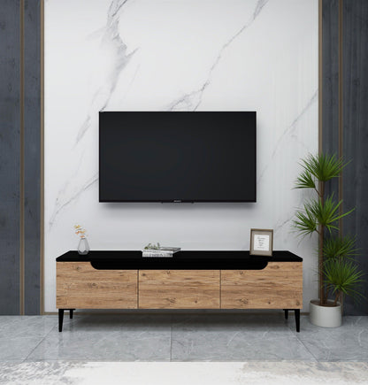 Karya TV Stand with 3 Cabinets & Doors Fits TVs up to 65 inches