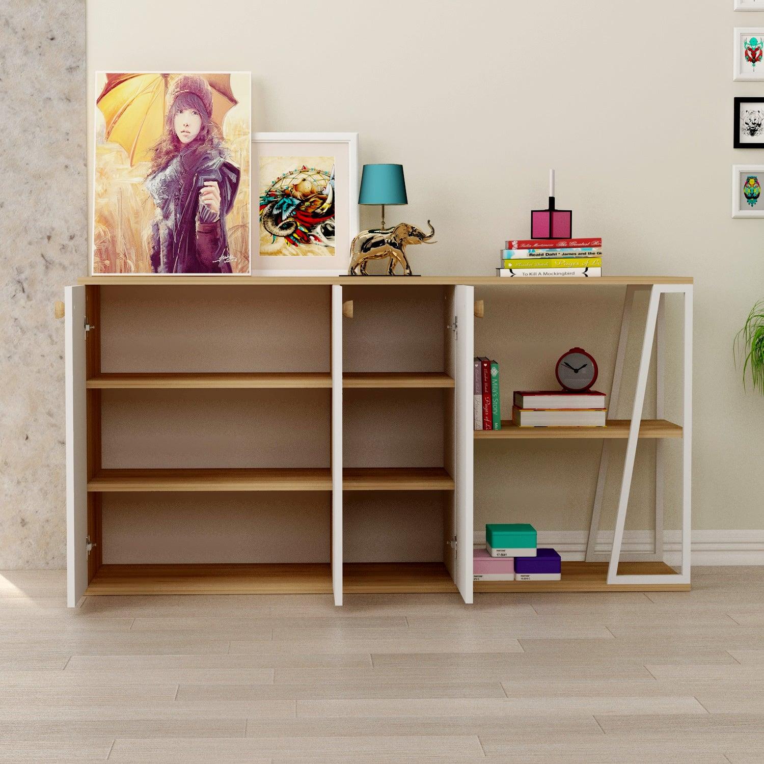 Avena Sideboard with Cabinets and Shelves - Destina Home