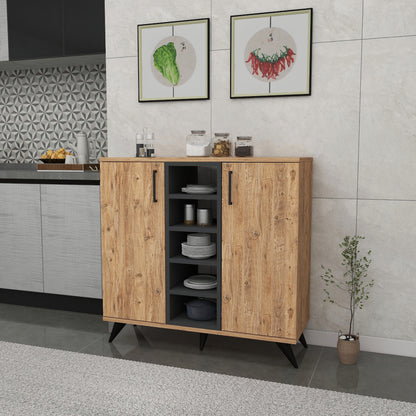 Leander Kitchen Cabinet with Shelves