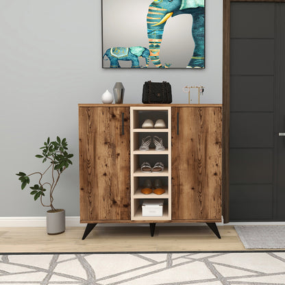 Leander Shoe Storage Shelf with Cabinet